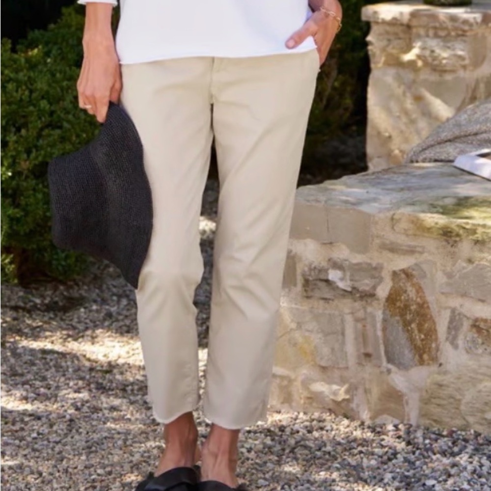 Frank & Eileen WICKLOW The Italian Chino Pants Size 12 Khaki